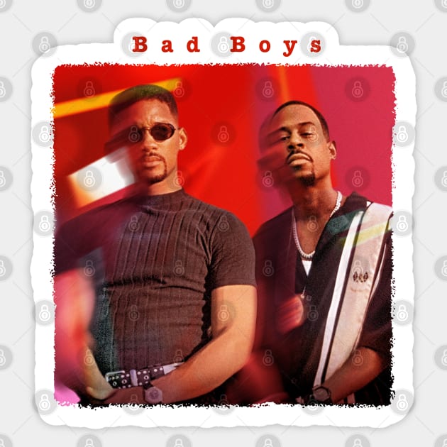 Bad Boys - Retro lights Sticker by PiedPiper